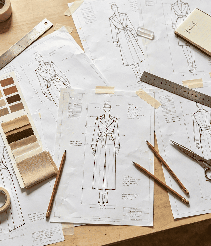 Customer garment design sketch provided for development