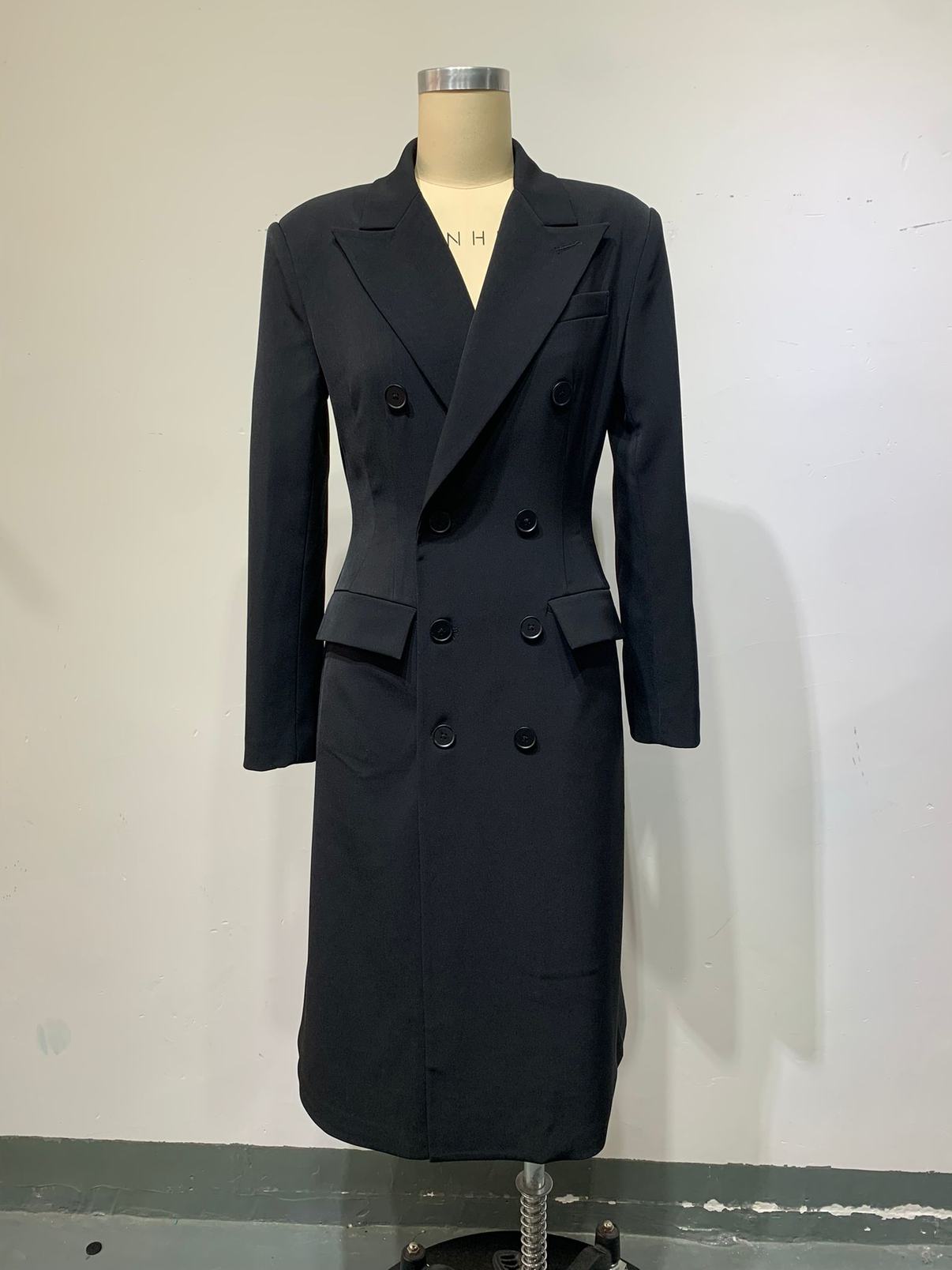 black-long-double-breasted-blazer-front