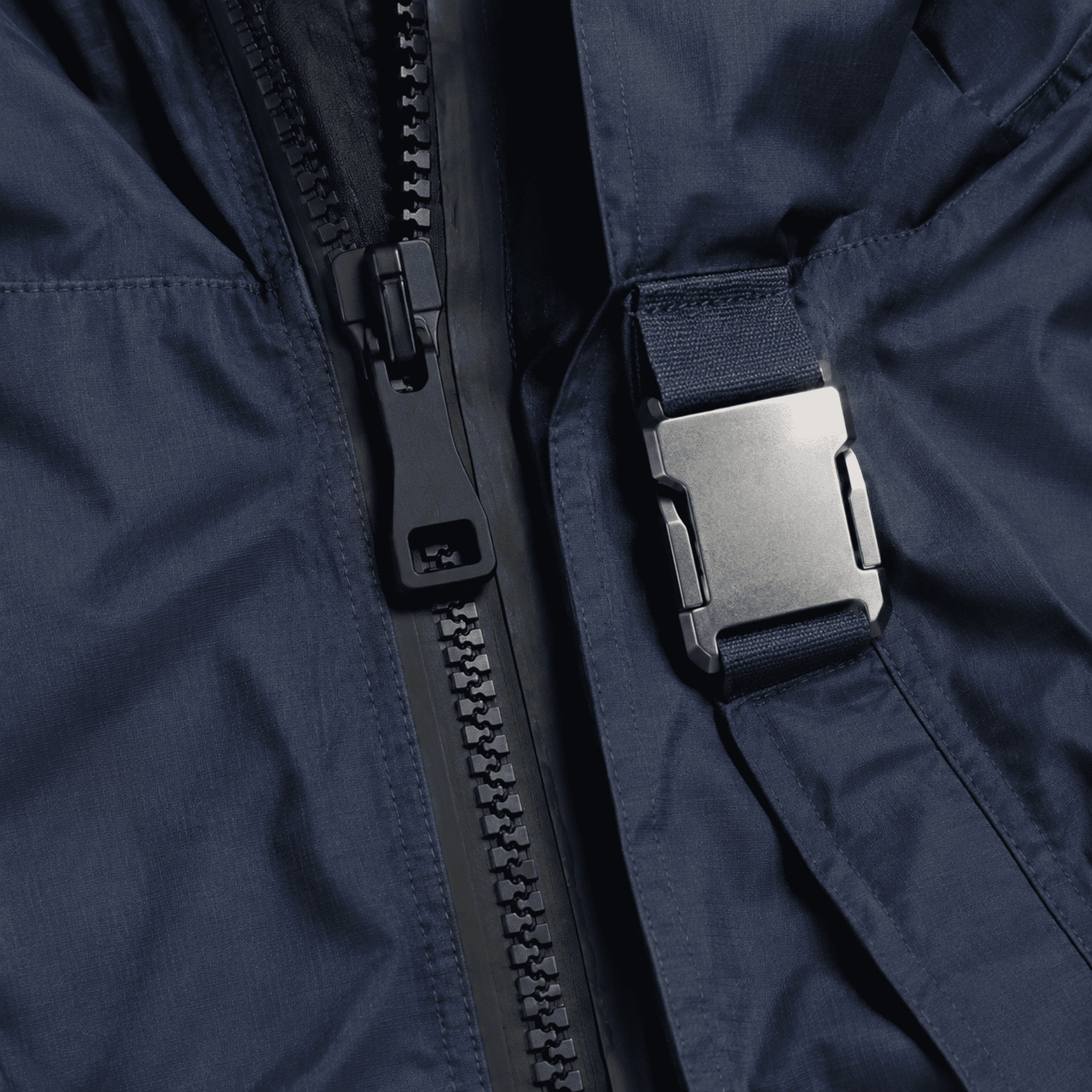 high-quality functional hardware on a water-resistant d street jacket