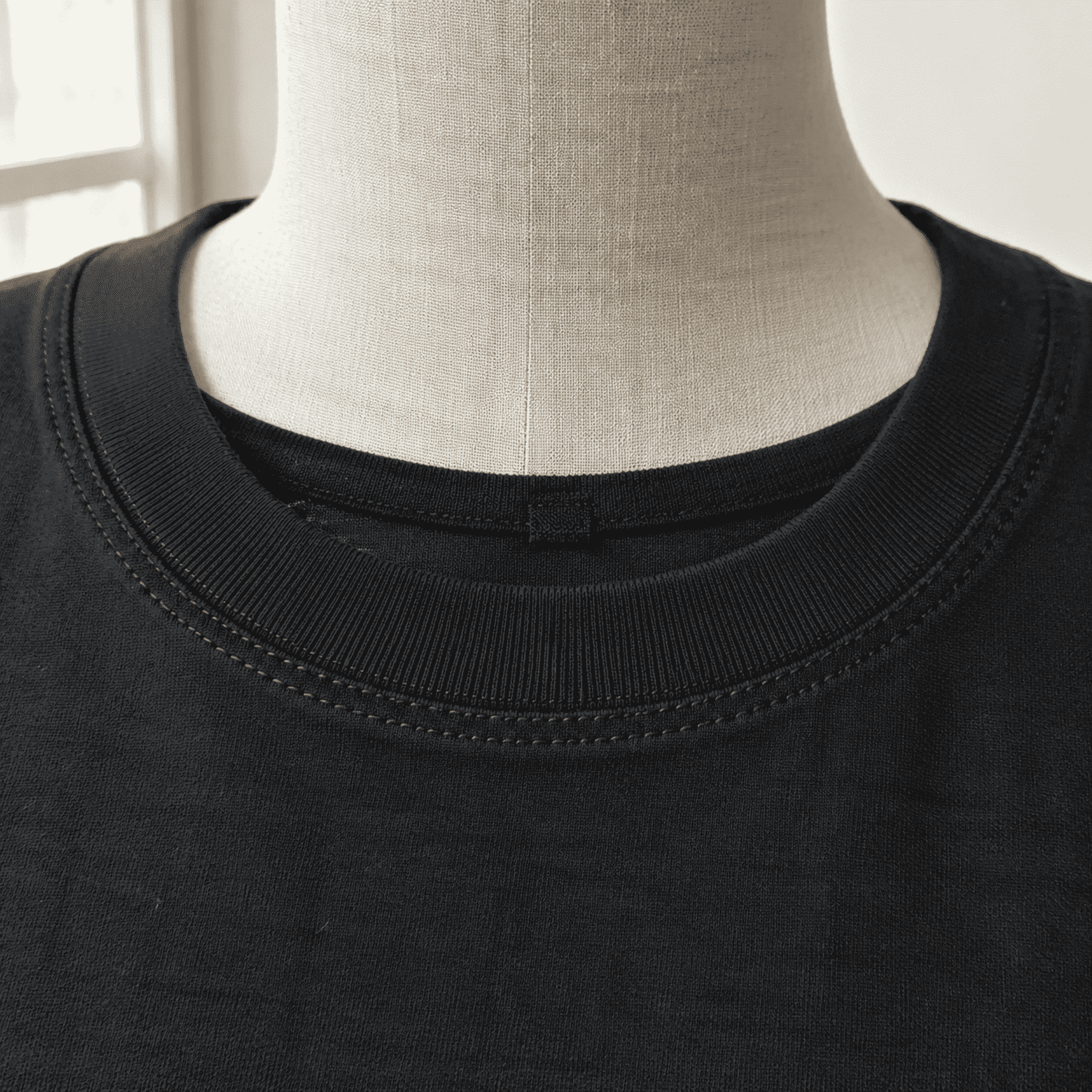 spandex reinforced collar ribbing streetwear durability